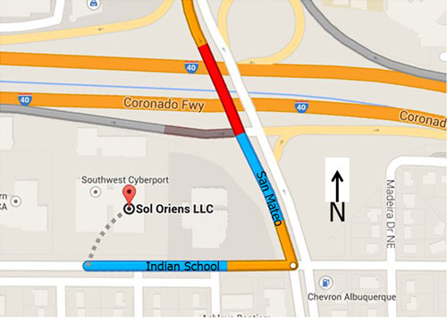 Map to Sol Oriens, LLC